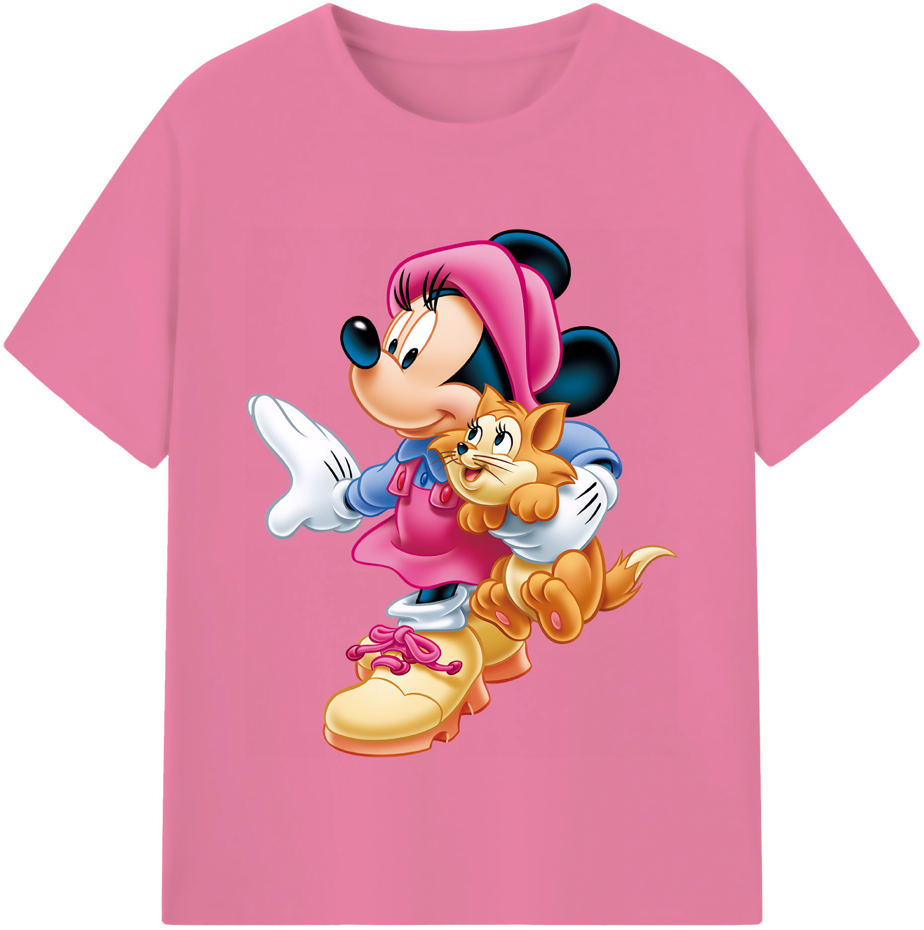 （画像用） ミッキーマウス Mickey Mouse 綿100％半袖Tシャツ（フロントプリント）